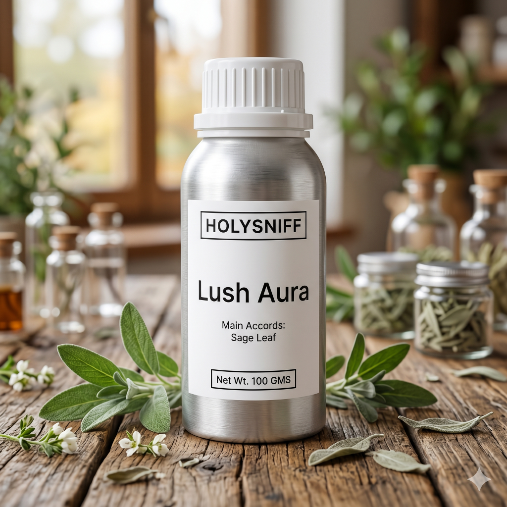 Lush Aura 100Ml | Luxury Candle Fragrance | Premium Long Lasting Fragrance - Main Accords Sage Leaf